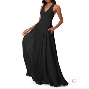 Azazie Mimi black bridesmaid dress